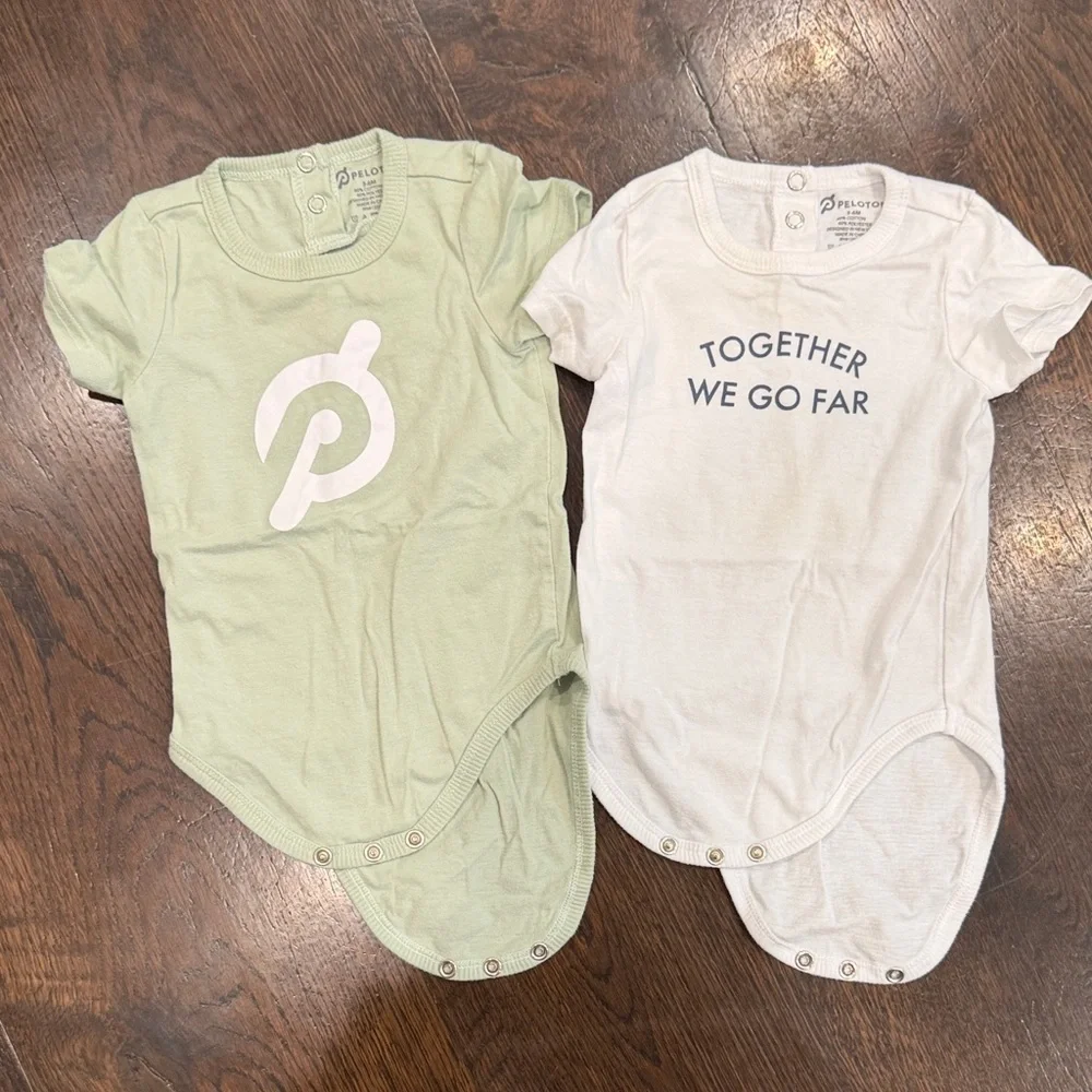Peloton Kids Bodysuit Set - Mint Green and White